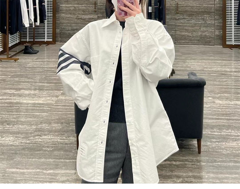 Thom Browne 톰브라운 클래식 사선완장 옥스포드 박스핏 셔츠 레플리카 3번 이미지 - 의류 | 세미샵 레플리카 사이트