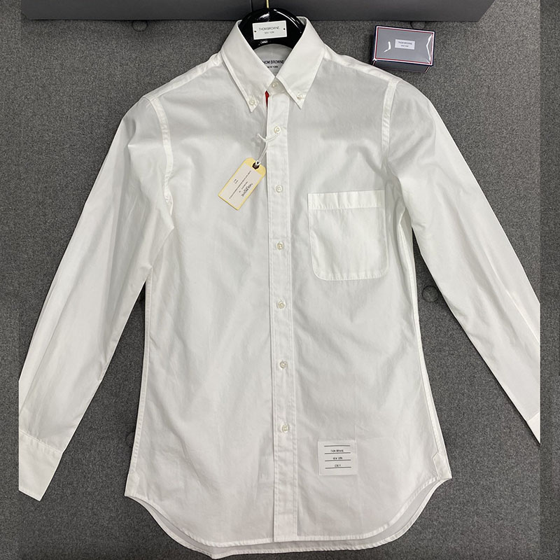 Thom Browne 톰브라운 포플린 히든 삼선 클래식 셔츠 레플리카 1번 이미지 - 의류 | 세미샵 레플리카 사이트