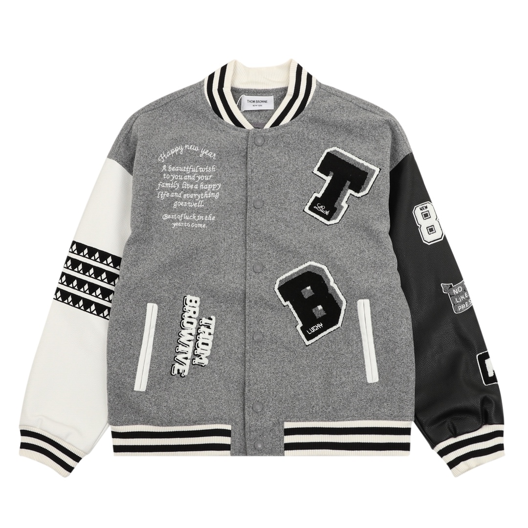 톰브라운 톰브라운 헥터 첸일 패치 멜턴 바시티 자켓 레플리카 1번 이미지 - 의류 | 세미샵 레플리카 사이트