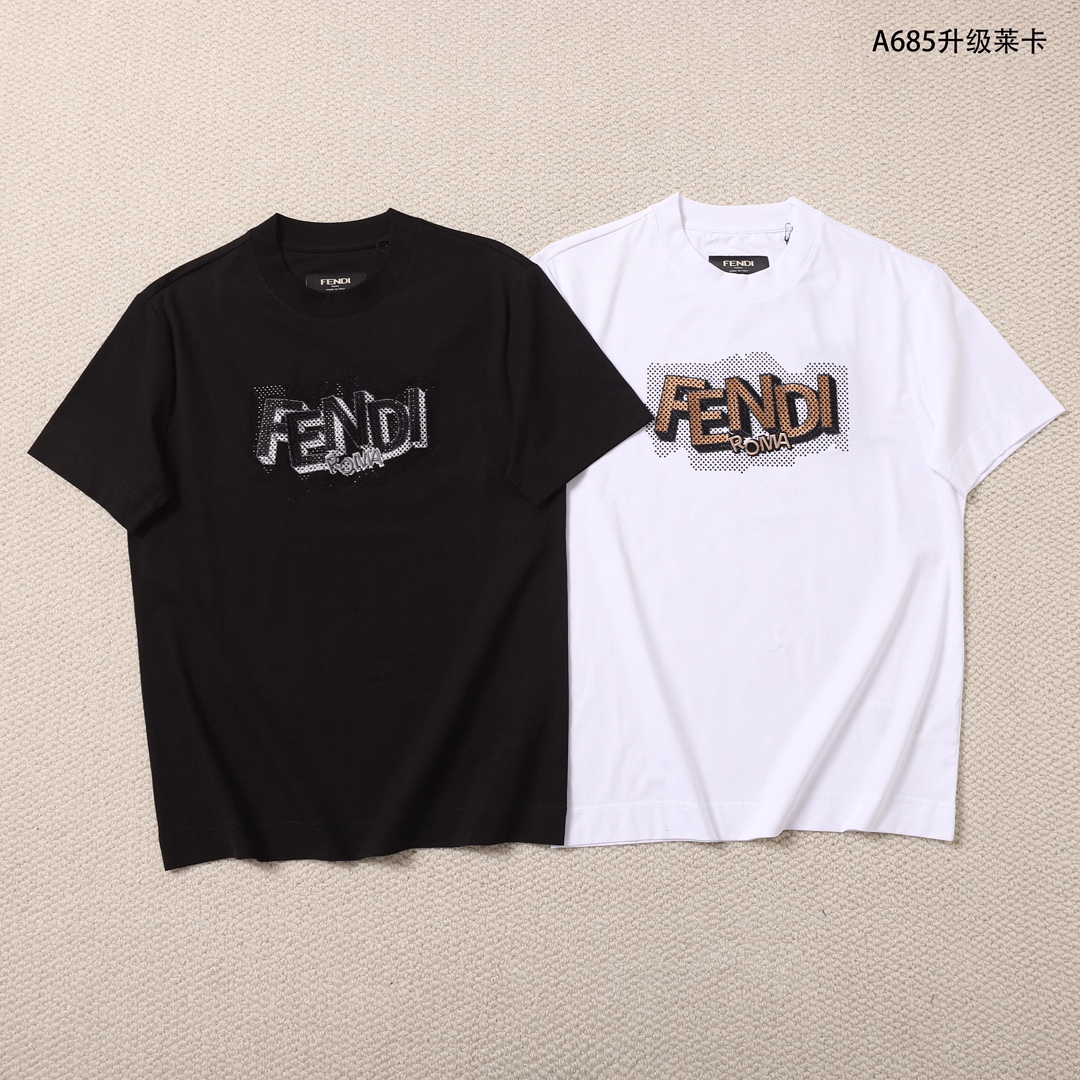 Fendi 펜디 바게트 로고 티셔츠 레플리카 1번 이미지 - 의류 | 세미샵 레플리카 사이트