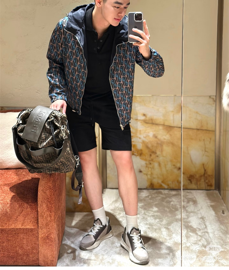 Fendi 펜디 테크니컬 패브릭 블루종 후드 집업 레플리카 3번 이미지 - 의류 | 세미샵 레플리카 사이트