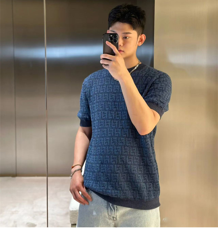 Fendi 펜디 25SS FF 로고 반팔 니트 레플리카 3번 이미지 - 의류 | 세미샵 레플리카 사이트