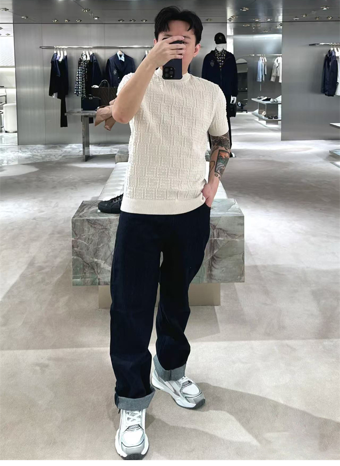 Fendi 펜디 25SS FF 로고 반팔 니트 레플리카 6번 이미지 - 의류 | 세미샵 레플리카 사이트