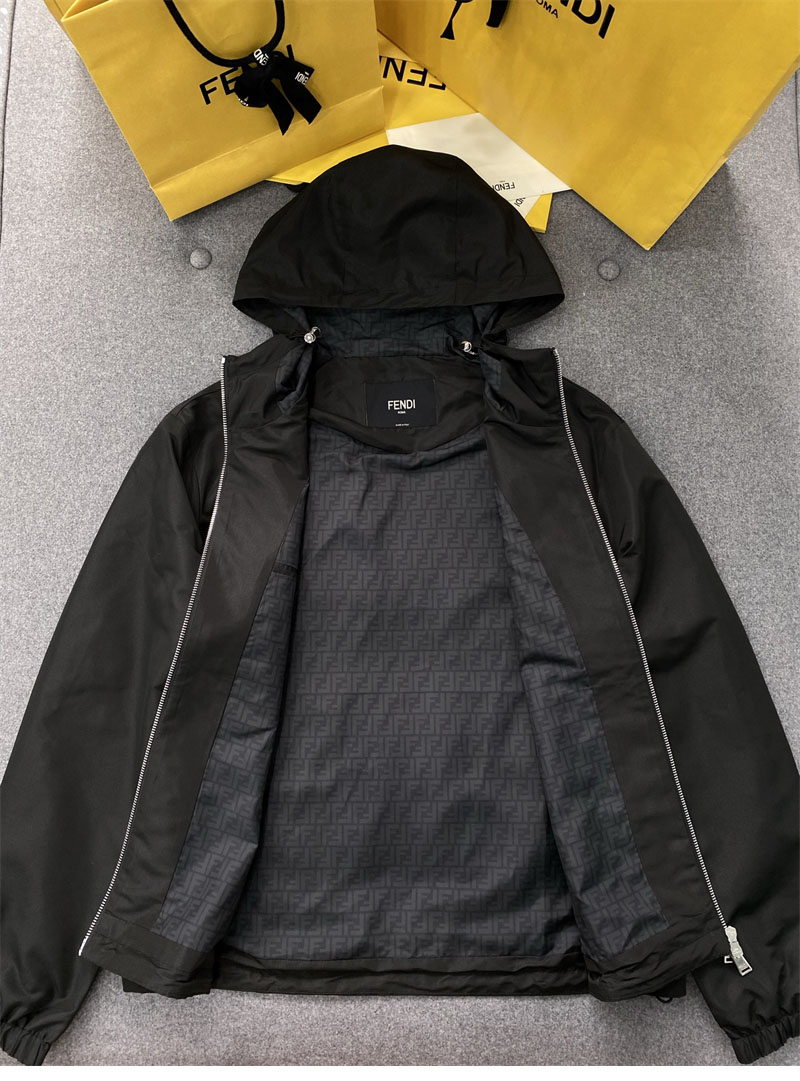 Fendi 펜디 FF 로고 메탈 테크니컬 패브릭 블루종 자켓 레플리카 5번 이미지 - 의류 | 세미샵 레플리카 사이트