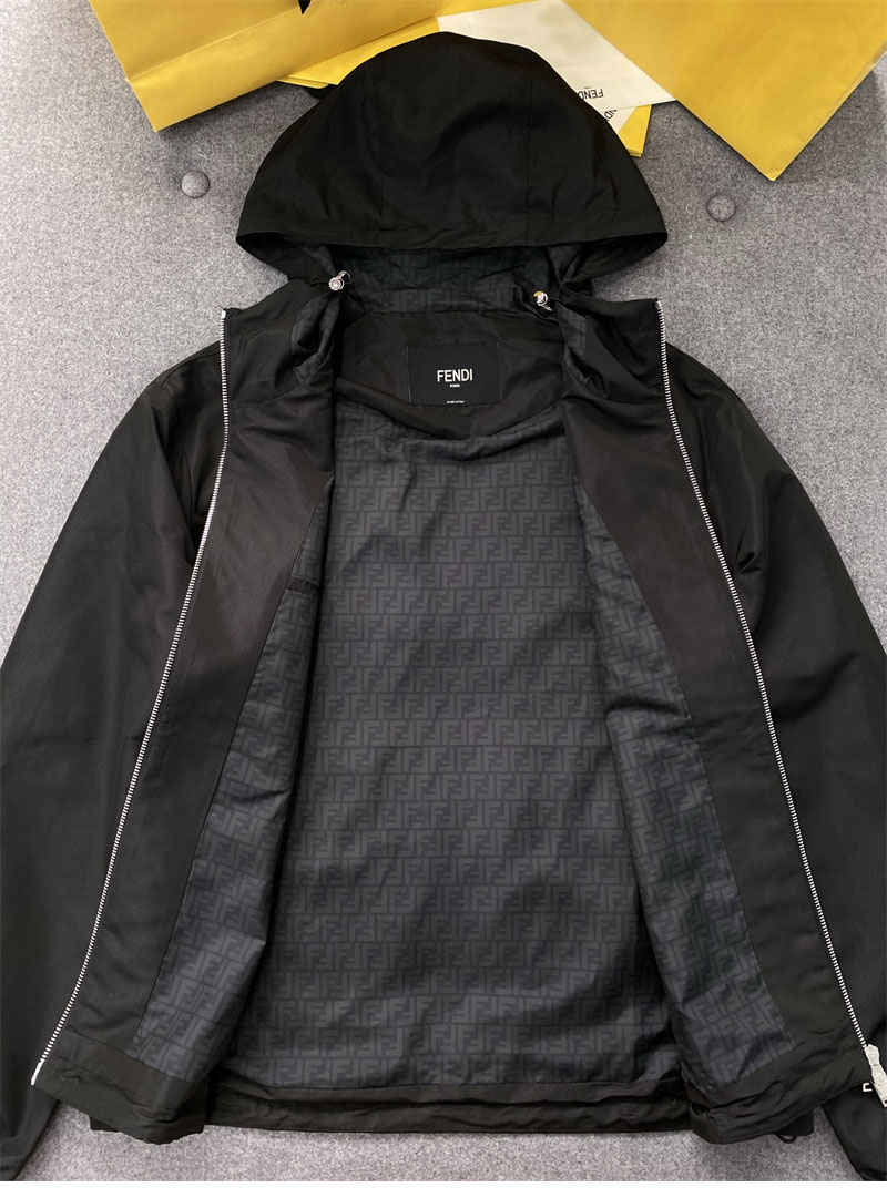 Fendi 펜디 FF 로고 메탈 테크니컬 패브릭 블루종 자켓 레플리카 6번 이미지 - 의류 | 세미샵 레플리카 사이트