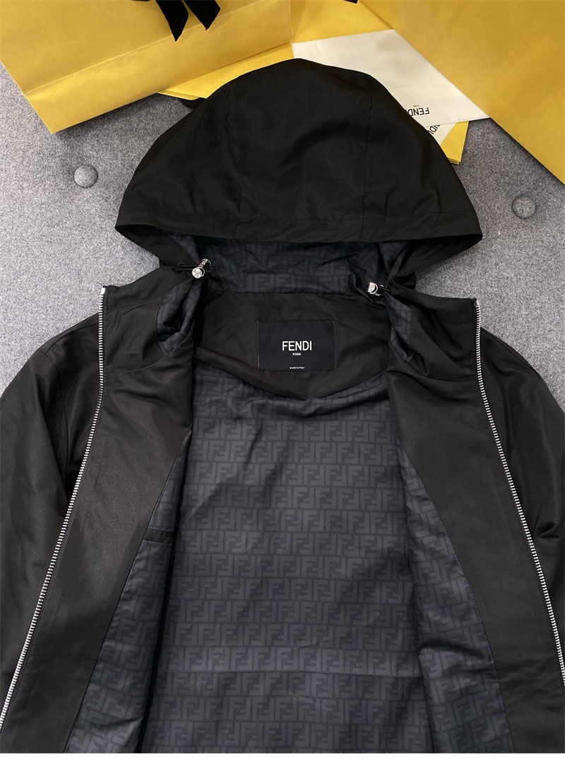 Fendi 펜디 FF 로고 메탈 테크니컬 패브릭 블루종 자켓 레플리카 7번 이미지 - 의류 | 세미샵 레플리카 사이트