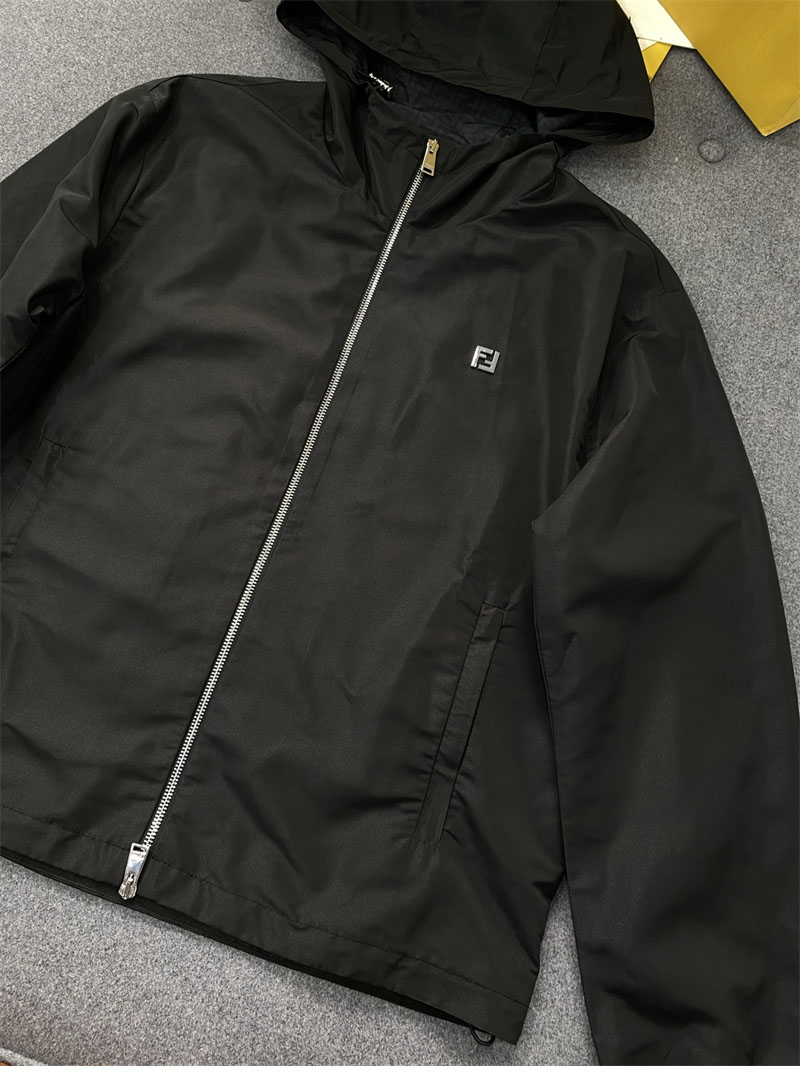 Fendi 펜디 FF 로고 메탈 테크니컬 패브릭 블루종 자켓 레플리카 9번 이미지 - 의류 | 세미샵 레플리카 사이트