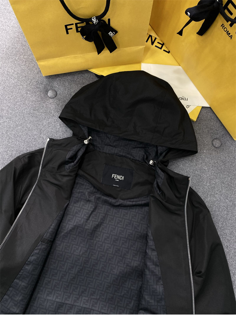Fendi 펜디 FF 로고 메탈 테크니컬 패브릭 블루종 자켓 레플리카 12번 이미지 - 의류 | 세미샵 레플리카 사이트