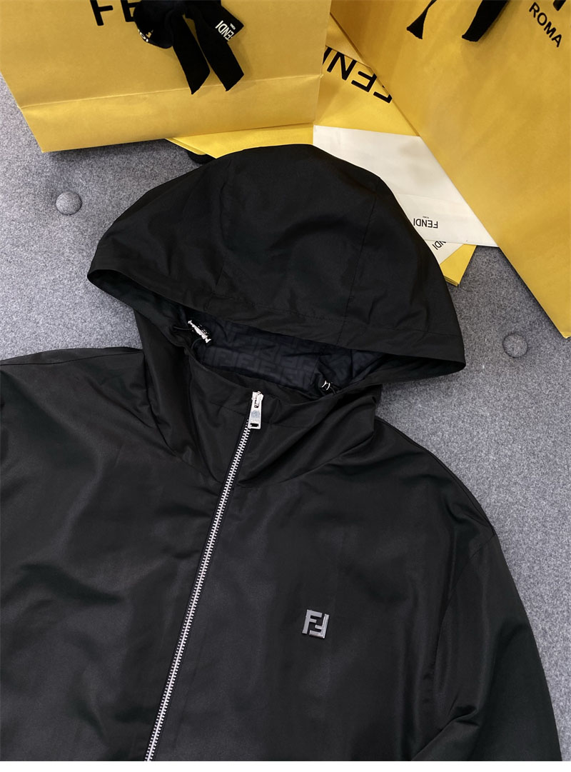 Fendi 펜디 FF 로고 메탈 테크니컬 패브릭 블루종 자켓 레플리카 14번 이미지 - 의류 | 세미샵 레플리카 사이트