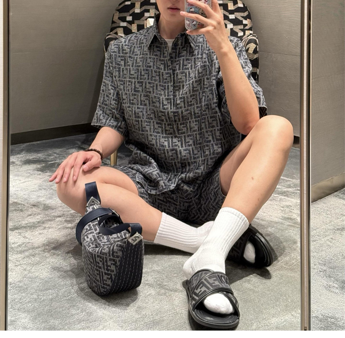 Fendi 펜디 FF 자카드 숏 데님 셔츠 레플리카 5번 이미지 - 의류 | 세미샵 레플리카 사이트