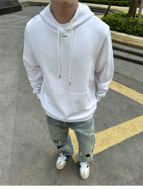 P R A D A 프라다 로고 드로스트링 후드티 2컬러 레플리카 2번 이미지 - 의류 | 세미샵 레플리카 사이트