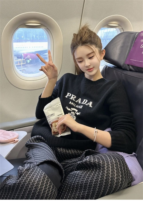 P R A D A 프라다 로고 울 캐시미어 크루넥 스웨터 니트 2컬러 레플리카 8번 이미지 - 의류 | 세미샵 레플리카 사이트