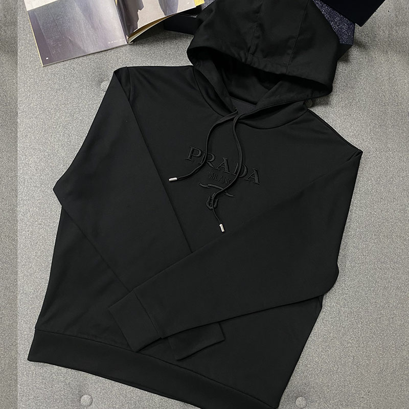 프라다 프라다 로고 자수 코튼 후디 레플리카 17번 이미지 - 의류 | 세미샵 레플리카 사이트