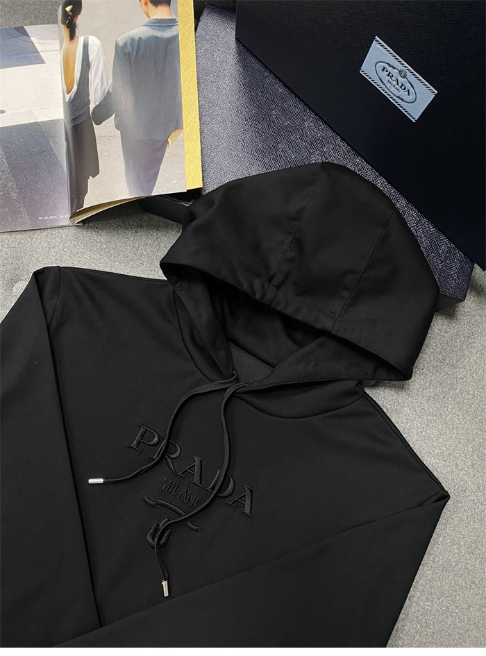 프라다 프라다 로고 자수 코튼 후디 레플리카 18번 이미지 - 의류 | 세미샵 레플리카 사이트