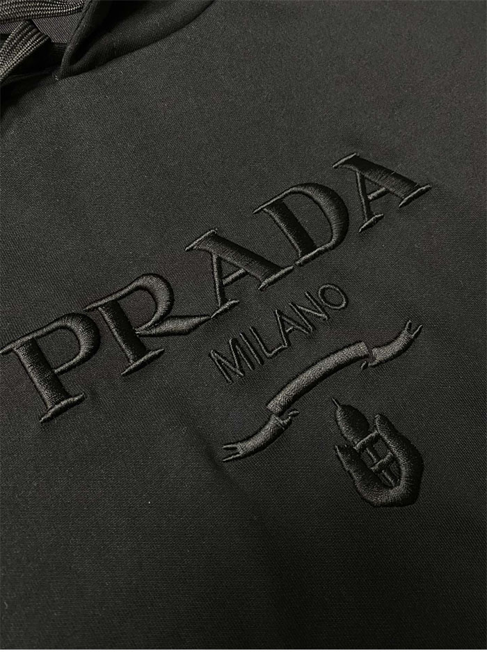 P R A D A 프라다 로고 자수 코튼 후디 레플리카 11번 이미지 - 의류 | 세미샵 레플리카 사이트