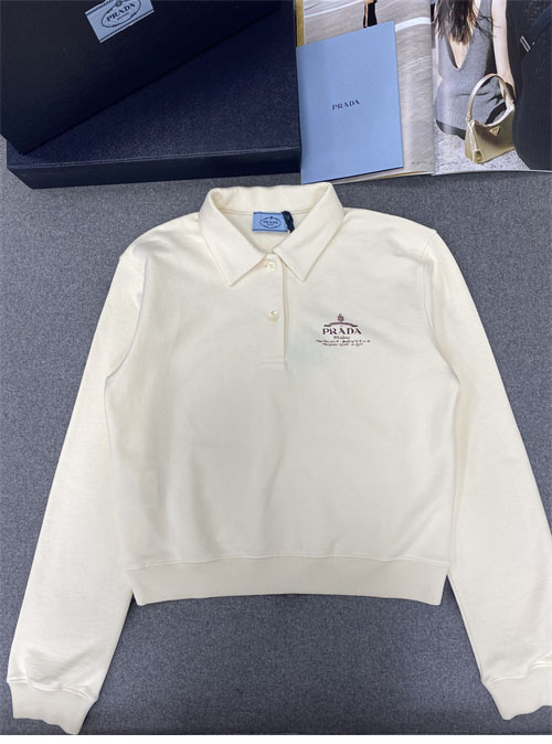 P R A D A 프라다 로고 코튼 폴로 티셔츠 레플리카 4번 이미지 - 의류 | 세미샵 레플리카 사이트