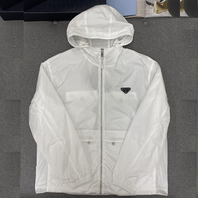 P R A D A 프라다 리나일론 블루종 바람막이 자켓 화이트 레플리카 1번 이미지 - 의류 | 세미샵 레플리카 사이트