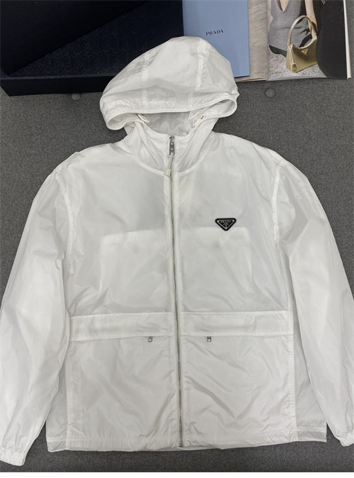 P R A D A 프라다 리나일론 블루종 바람막이 자켓 화이트 레플리카 8번 이미지 - 의류 | 세미샵 레플리카 사이트