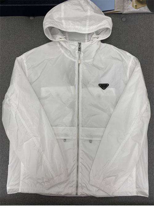 P R A D A 프라다 리나일론 블루종 바람막이 자켓 화이트 레플리카 9번 이미지 - 의류 | 세미샵 레플리카 사이트