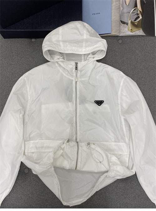 P R A D A 프라다 리나일론 블루종 바람막이 자켓 화이트 레플리카 10번 이미지 - 의류 | 세미샵 레플리카 사이트