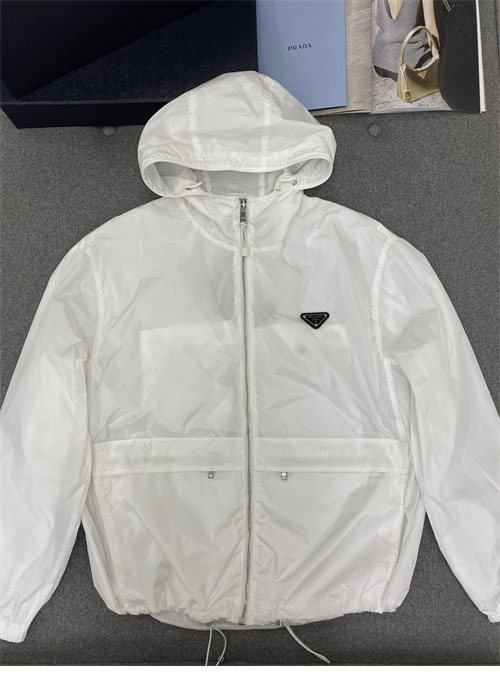 P R A D A 프라다 리나일론 블루종 바람막이 자켓 화이트 레플리카 11번 이미지 - 의류 | 세미샵 레플리카 사이트