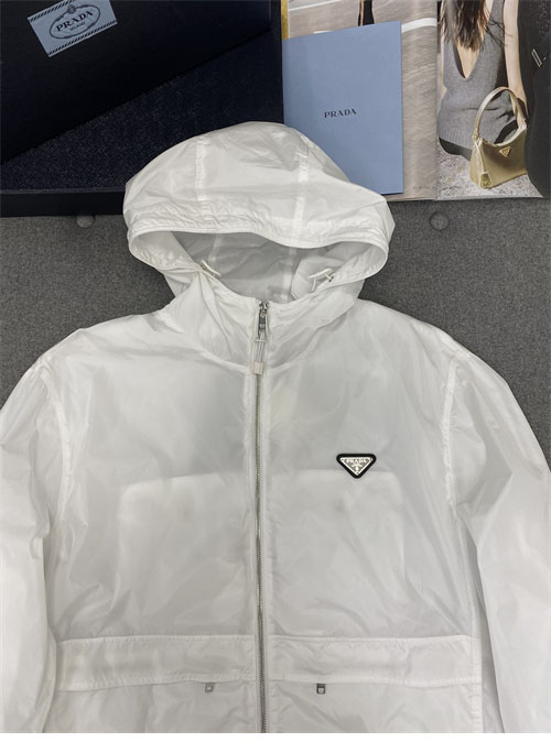 P R A D A 프라다 리나일론 블루종 바람막이 자켓 화이트 레플리카 12번 이미지 - 의류 | 세미샵 레플리카 사이트