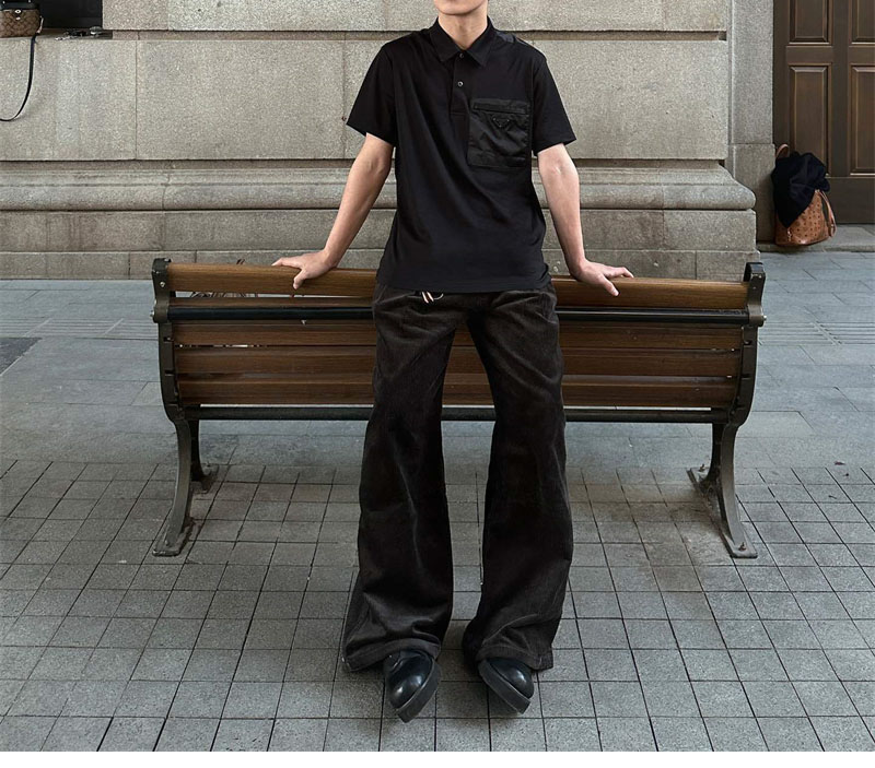 프라다 프라다 리나일론 스트레치 코튼 폴로 셔츠 레플리카 1번 이미지 - 의류 | 세미샵 레플리카 사이트