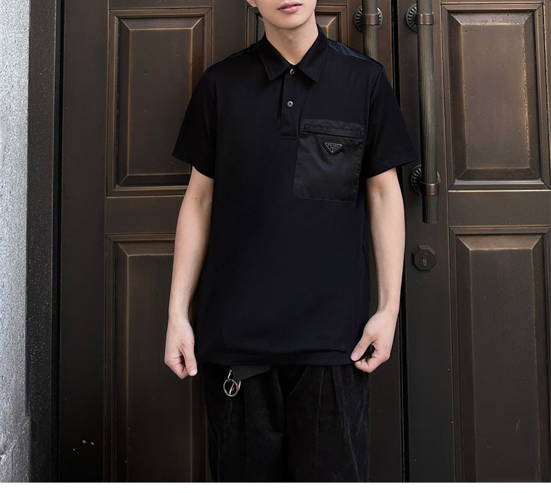 프라다 프라다 리나일론 스트레치 코튼 폴로 셔츠 레플리카 10번 이미지 - 의류 | 세미샵 레플리카 사이트