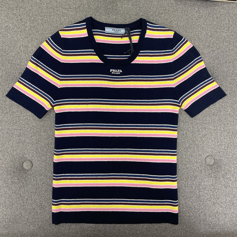 P R A D A 프라다 코튼 크루넥 스웨터 반팔 레플리카 1번 이미지 - 의류 | 세미샵 레플리카 사이트