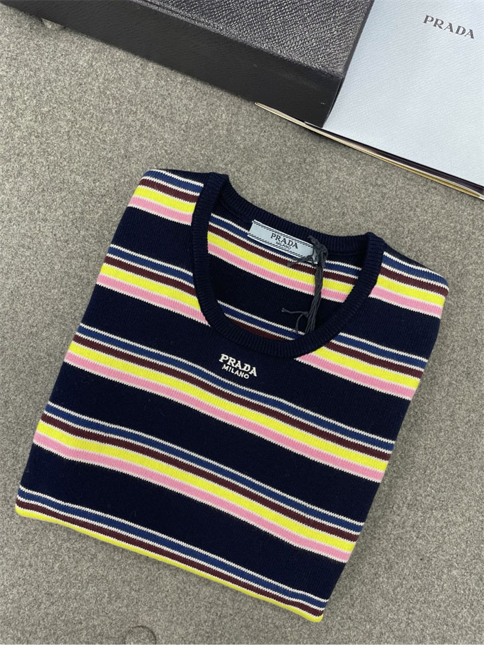 P R A D A 프라다 코튼 크루넥 스웨터 반팔 레플리카 6번 이미지 - 의류 | 세미샵 레플리카 사이트