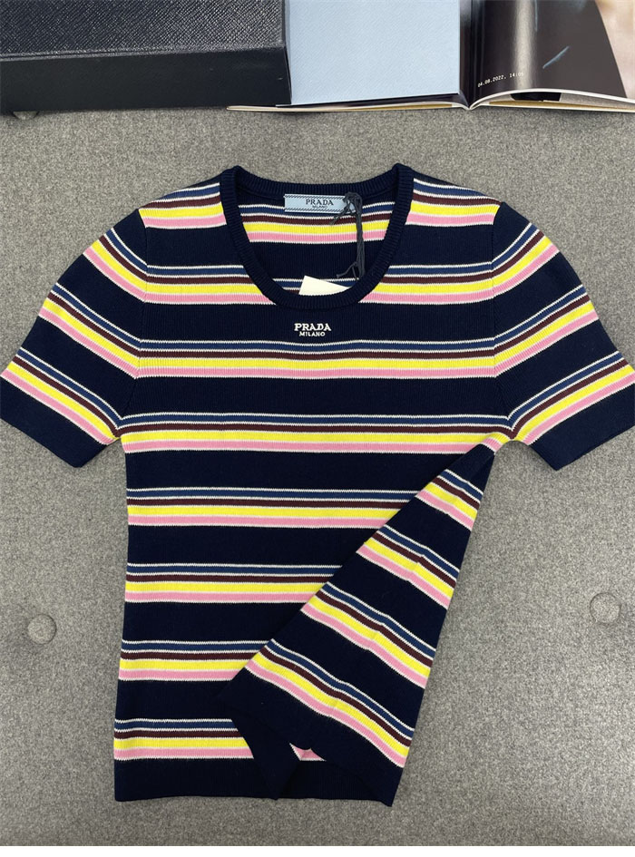 P R A D A 프라다 코튼 크루넥 스웨터 반팔 레플리카 7번 이미지 - 의류 | 세미샵 레플리카 사이트