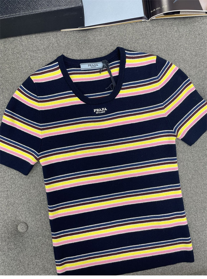 P R A D A 프라다 코튼 크루넥 스웨터 반팔 레플리카 9번 이미지 - 의류 | 세미샵 레플리카 사이트