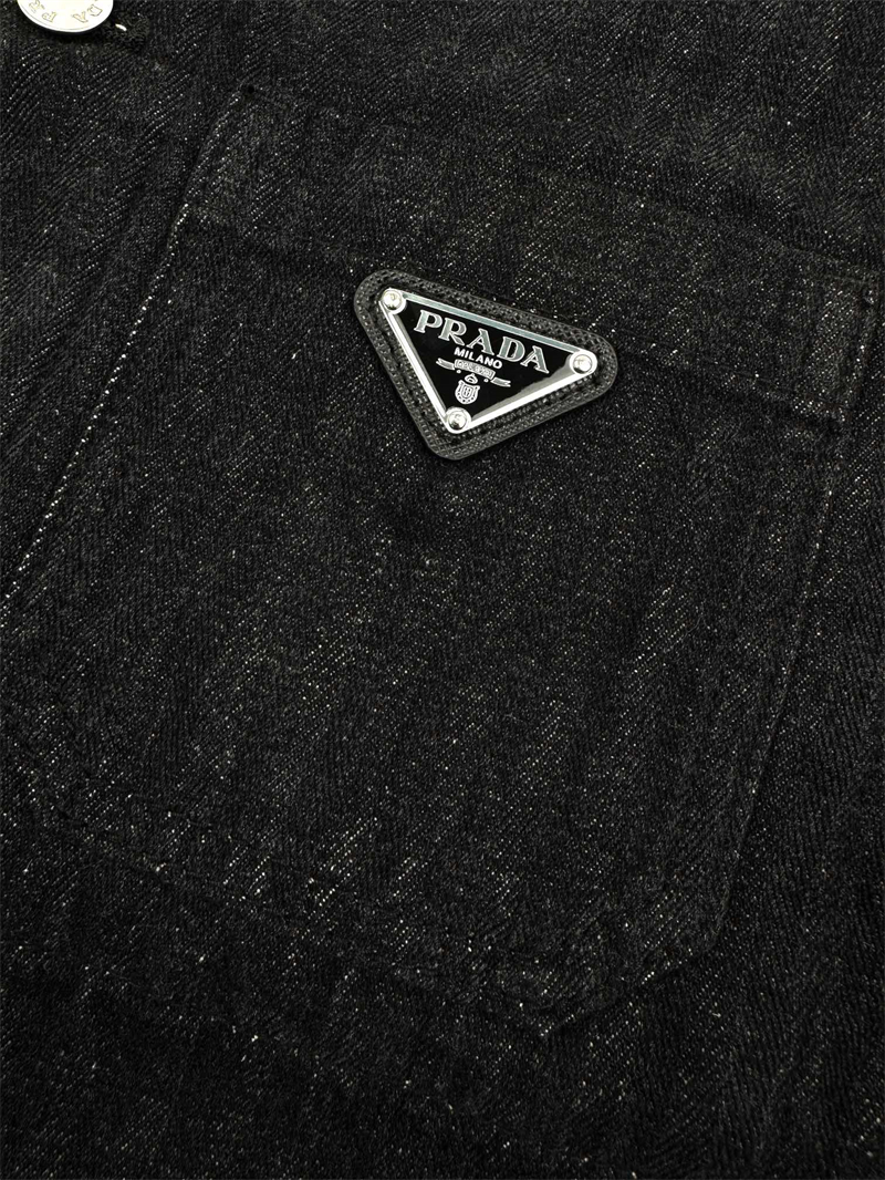P R A D A 프라다 트라이앵글 로고 쉐브론 데님 블루종 자켓 레플리카 7번 이미지 - 의류 | 세미샵 레플리카 사이트