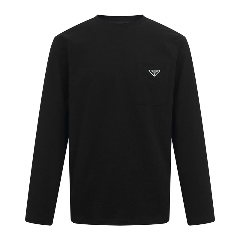 P R A D A 프라다 트라이앵글 로고 저지 긴팔 티셔츠 레플리카 17번 이미지 - 의류 | 세미샵 레플리카 사이트