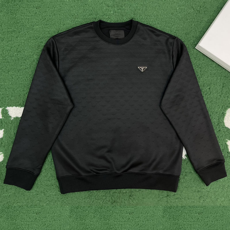 P R A D A 프라다 트라이앵글 로고 테크니컬 코튼 스웨트셔츠 맨투맨 레플리카 1번 이미지 - 의류 | 세미샵 레플리카 사이트