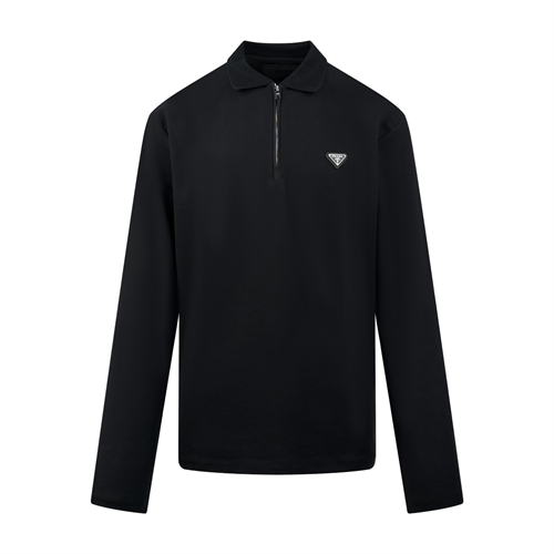 P R A D A 프라다 트라이앵글 로고 피케 폴로 저지 긴팔 티셔츠 레플리카 6번 이미지 - 의류 | 세미샵 레플리카 사이트