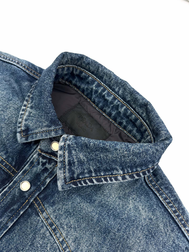 P R A D A 프라다 패디드 데님 셔츠 레플리카 5번 이미지 - 의류 | 세미샵 레플리카 사이트