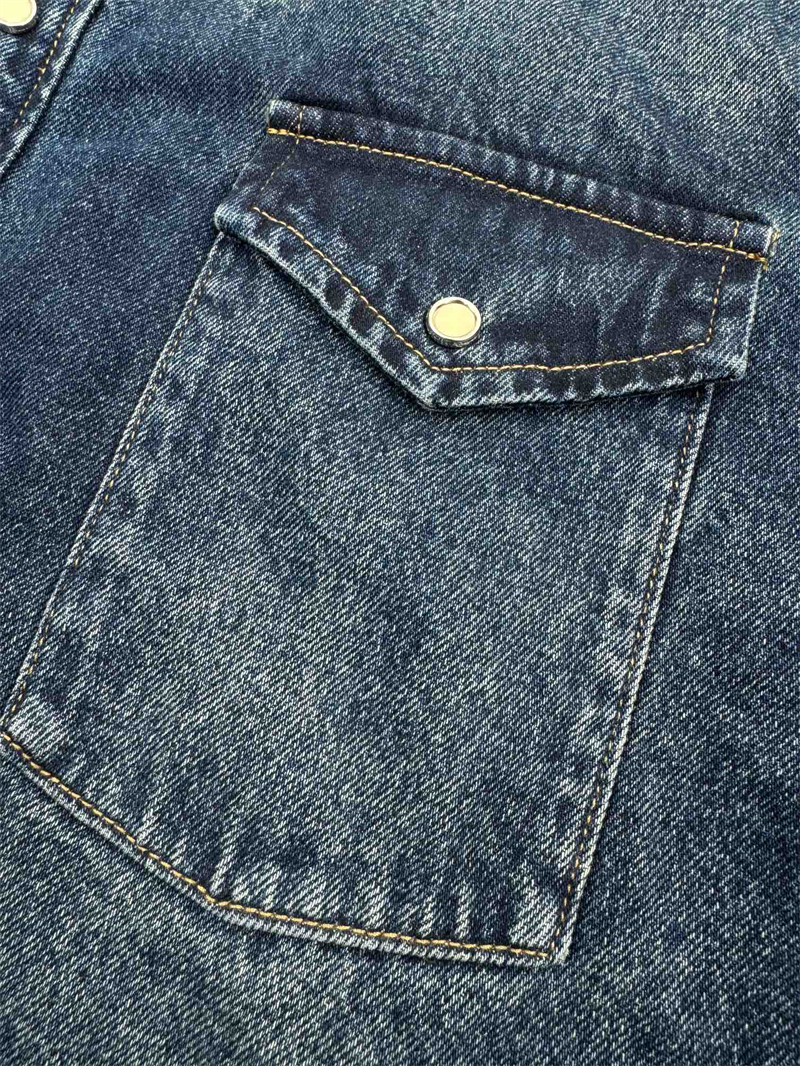 P R A D A 프라다 패디드 데님 셔츠 레플리카 7번 이미지 - 의류 | 세미샵 레플리카 사이트