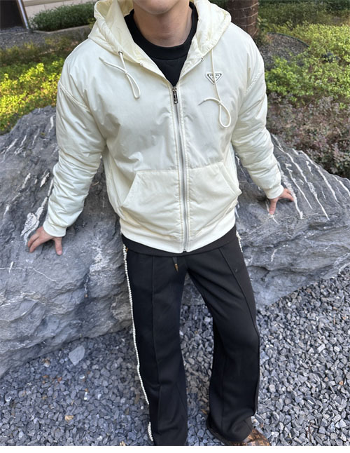 P R A D A 프라다 23FW 트라이앵글 로고 리버서블 후디 자켓 레플리카 5번 이미지 - 의류 | 세미샵 레플리카 사이트
