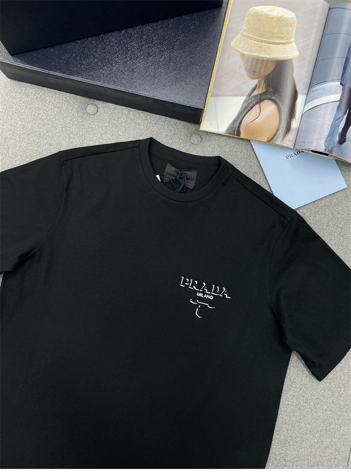 P R A D A 프라다 3D 로고 리브 니트 오버사이즈 코튼 티셔츠 레플리카 8번 이미지 - 의류 | 세미샵 레플리카 사이트