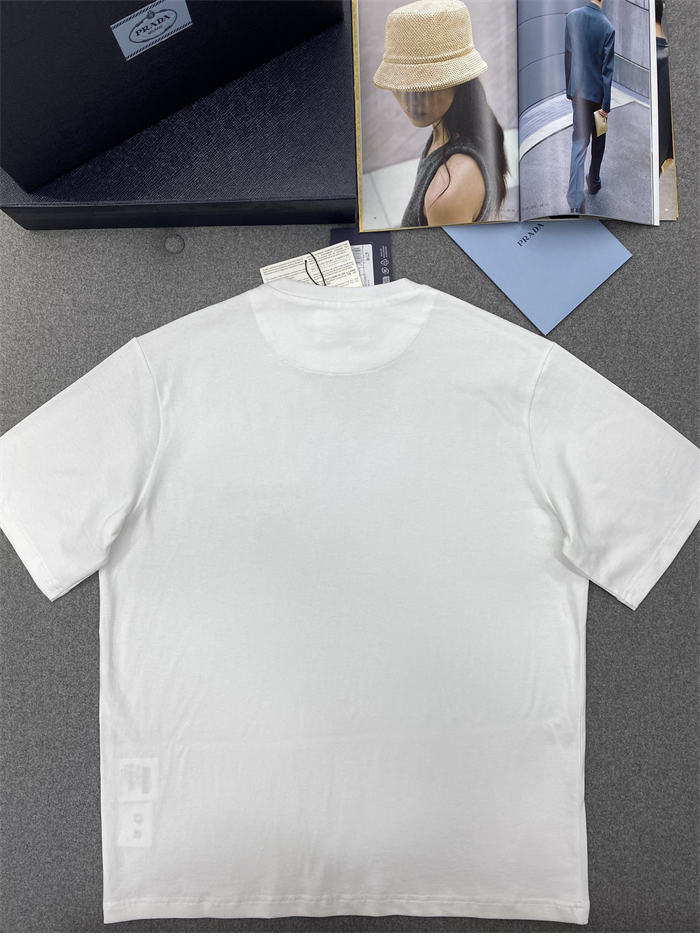 P R A D A 프라다 3D 로고 리브 니트 오버사이즈 코튼 티셔츠 레플리카 19번 이미지 - 의류 | 세미샵 레플리카 사이트