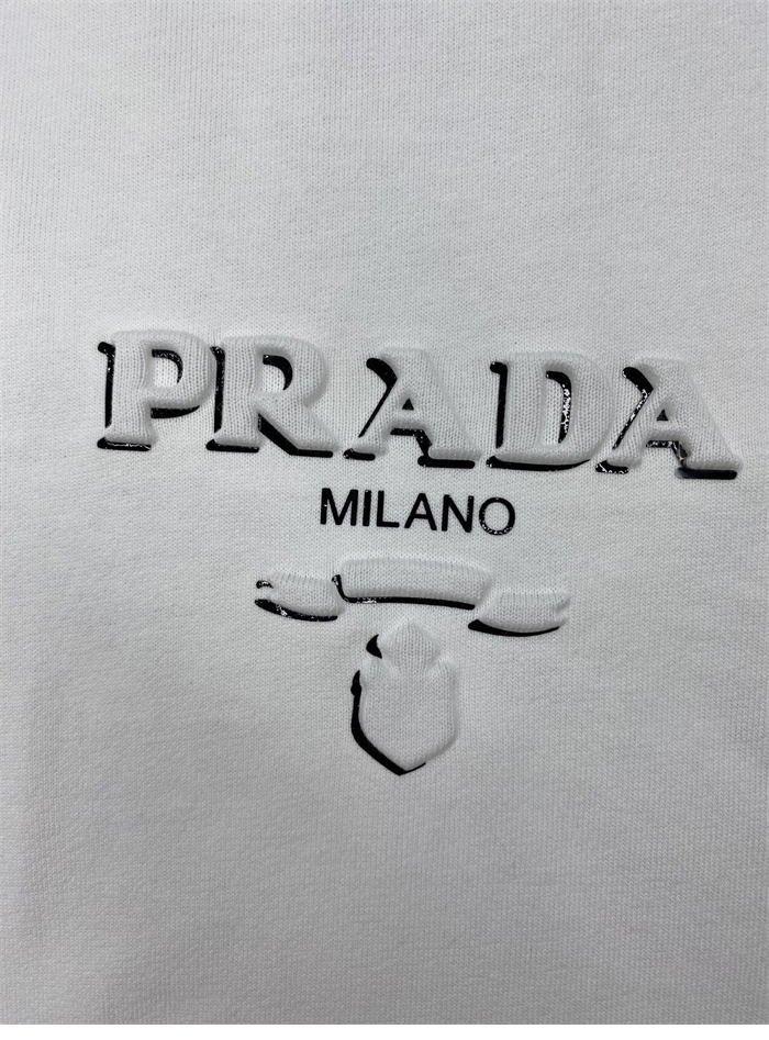 P R A D A 프라다 3D 로고 리브 니트 오버사이즈 코튼 티셔츠 레플리카 24번 이미지 - 의류 | 세미샵 레플리카 사이트