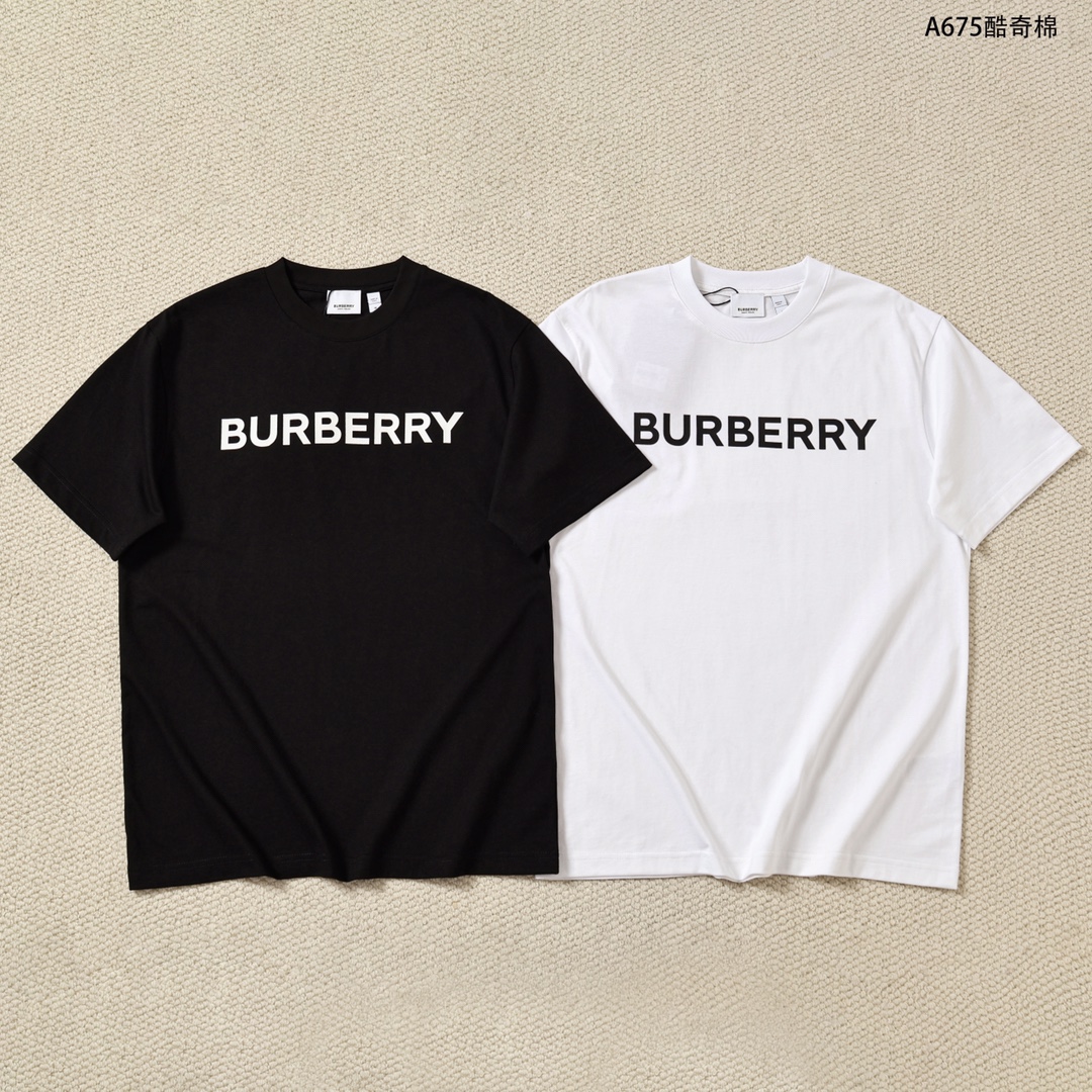 Burberry 버버리 로고 프린트 코튼 티셔츠 레플리카 1번 이미지 - 의류 | 세미샵 레플리카 사이트