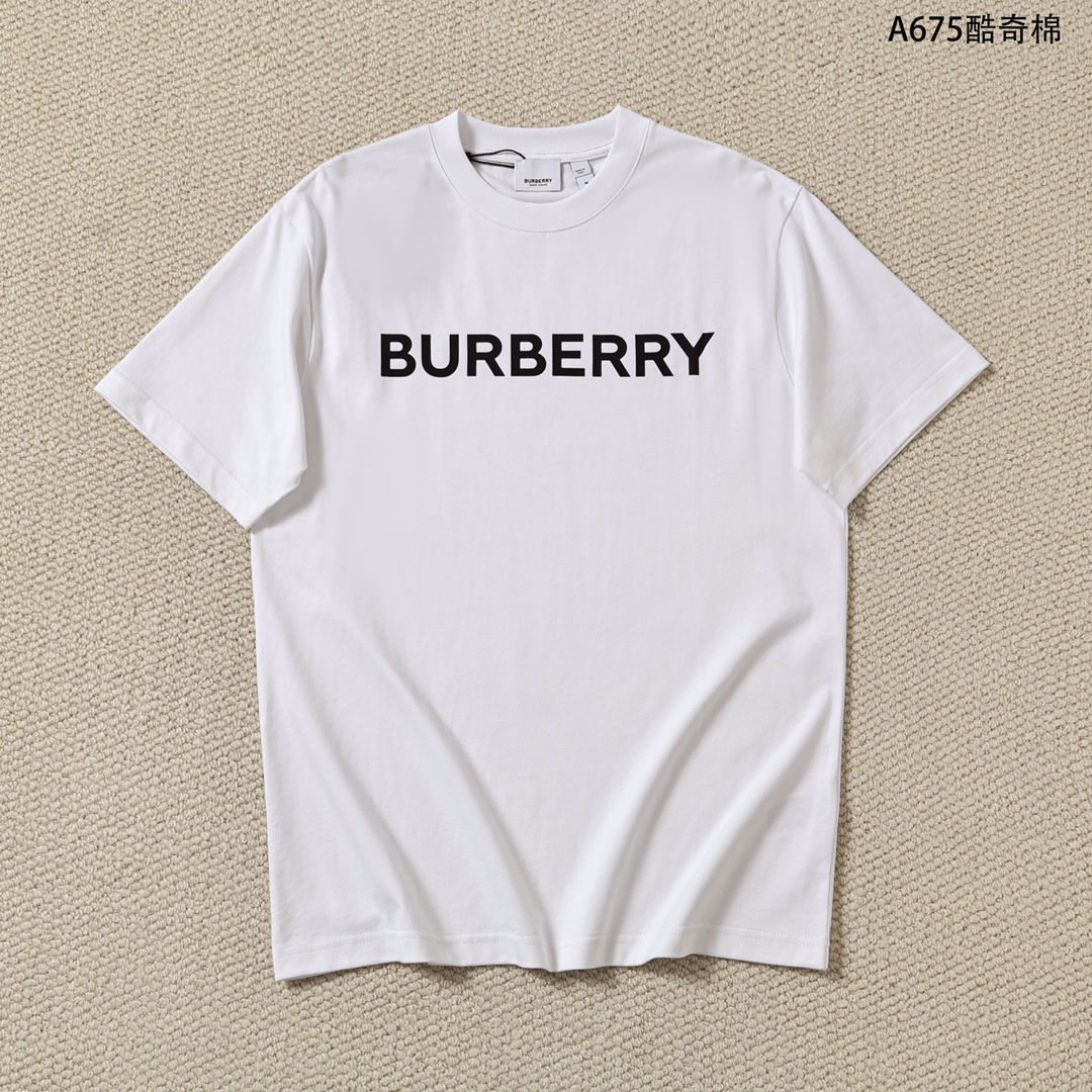 Burberry 버버리 로고 프린트 코튼 티셔츠 레플리카 4번 이미지 - 의류 | 세미샵 레플리카 사이트