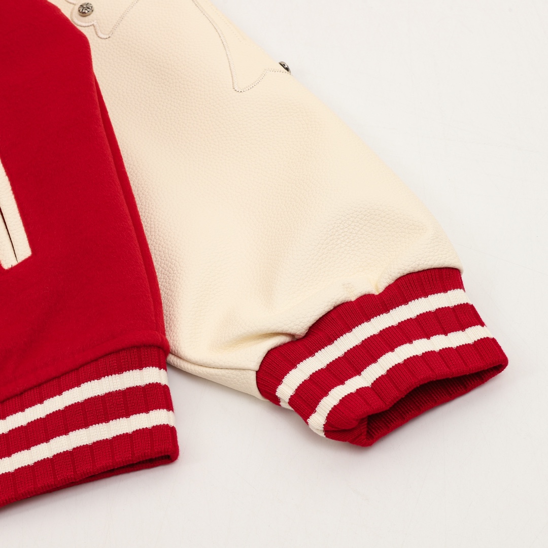 Chrome Hearts 크롬하츠 크로스 패치 레터맨 바시티 자켓 레플리카 5번 이미지 - 의류 | 세미샵 레플리카 사이트