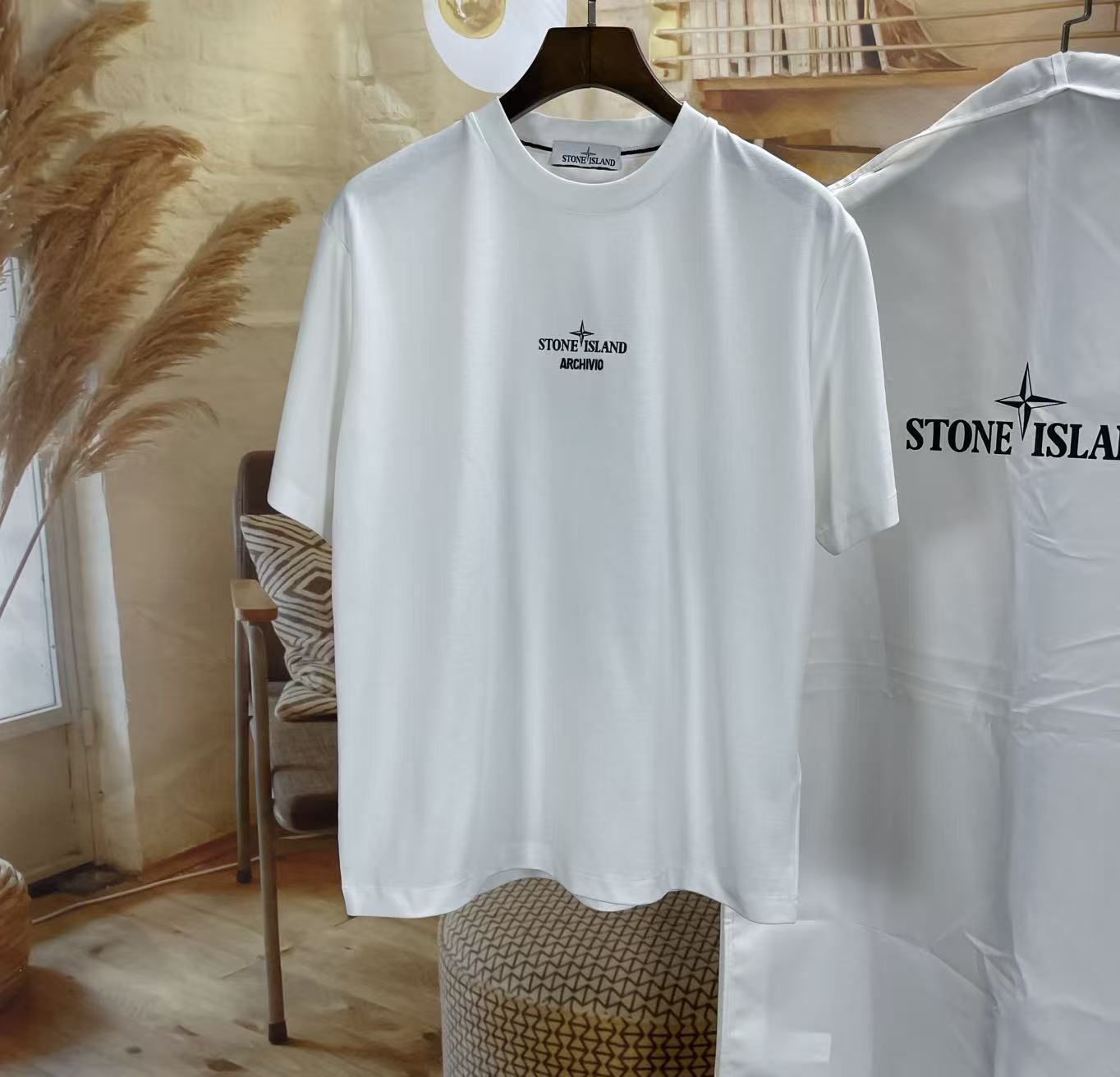 Stone Island 스톤아일랜드 가먼트 다이 포켓 티셔츠 레플리카 1번 이미지 - 의류 | 세미샵 레플리카 사이트