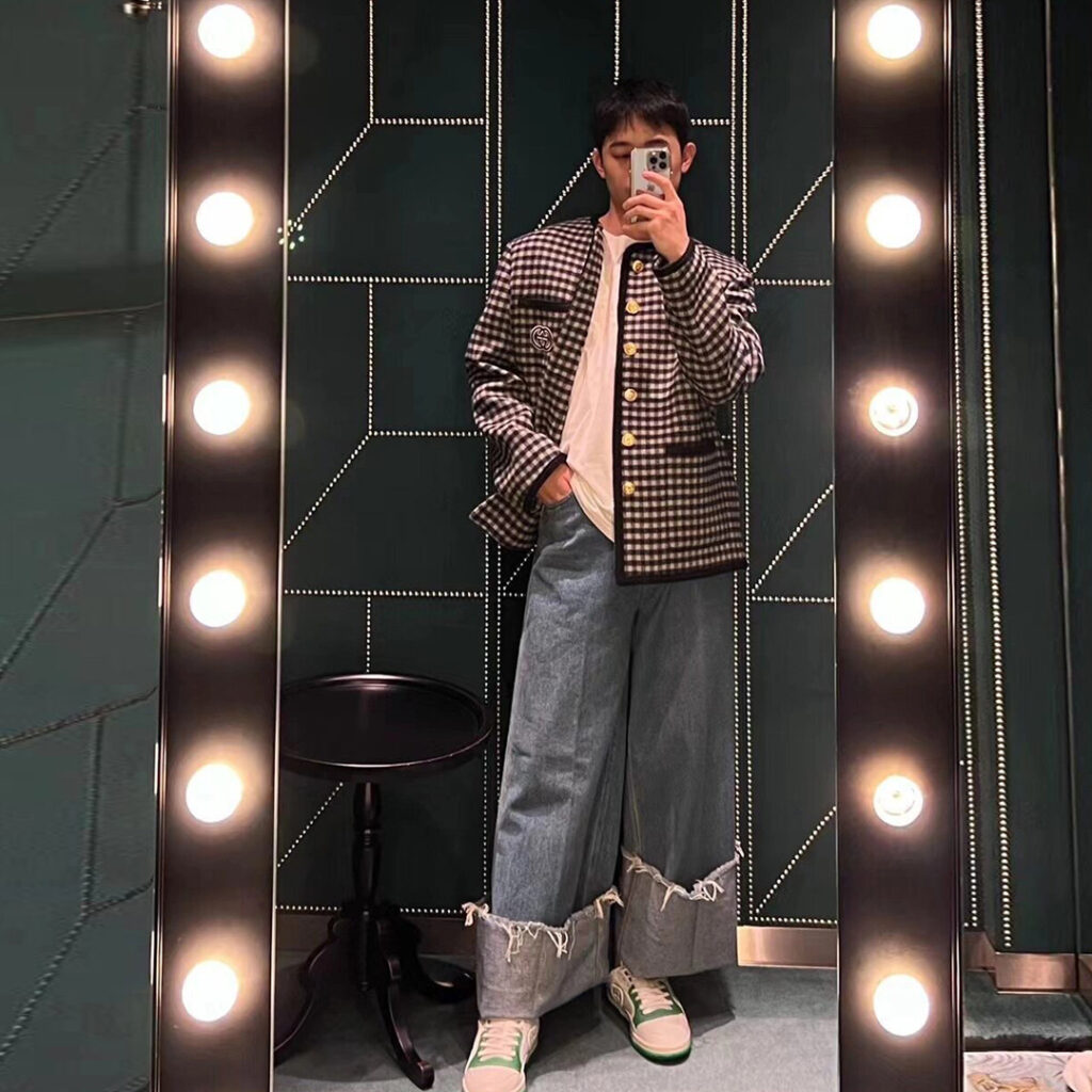 Gucci 24SS구찌 인터로킹 G 울 깅엄 체크 재킷 블랙 레플리카 2번 이미지 - 의류 | 세미샵 레플리카 사이트