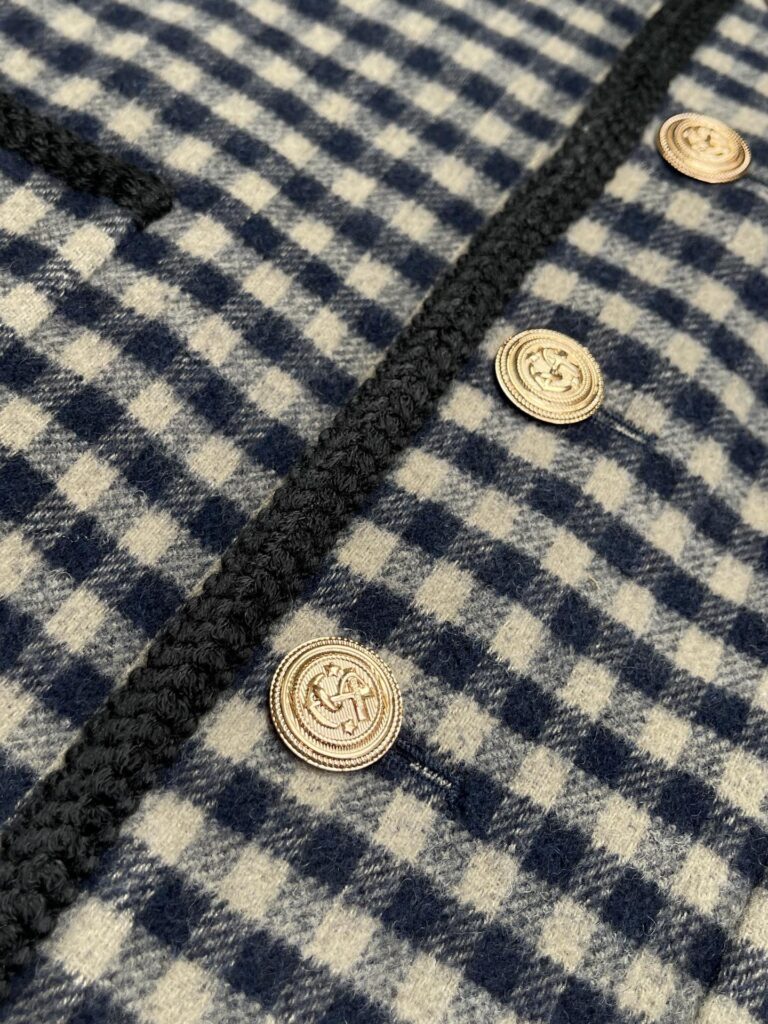 Gucci 24SS구찌 인터로킹 G 울 깅엄 체크 재킷 블랙 레플리카 11번 이미지 - 의류 | 세미샵 레플리카 사이트