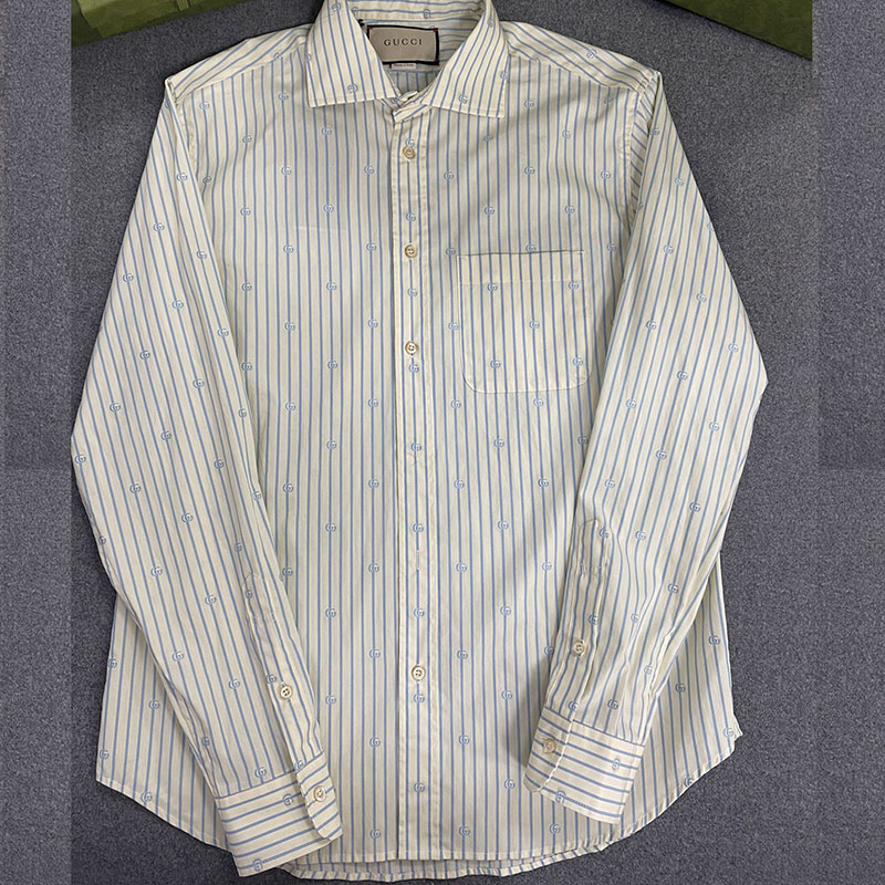 구찌 GG 스트라이프 롱 슬리브 셔츠