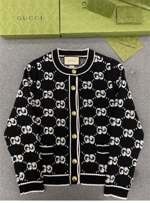Gucci 구찌 GG 울 부클레 자카드 크루넥 가디건 레플리카 5번 이미지 - 의류 | 세미샵 레플리카 사이트